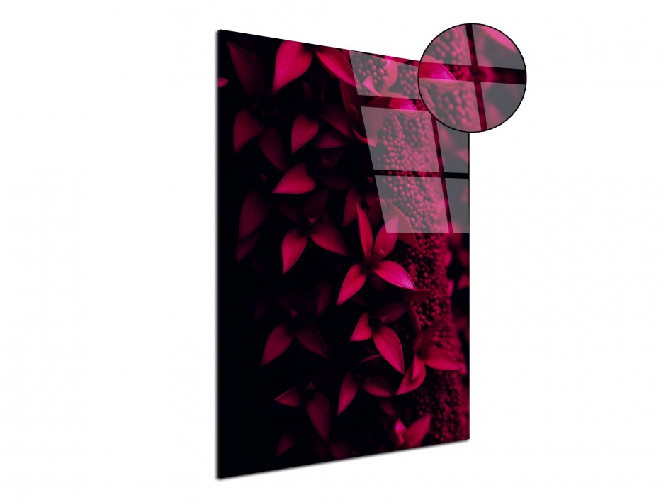 Tableau Plexiglas Fleurs Pourpres