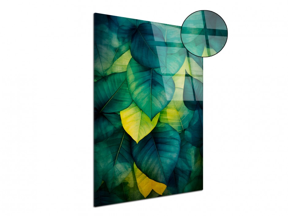 Tableau Plexiglas Feuillage Émeraude