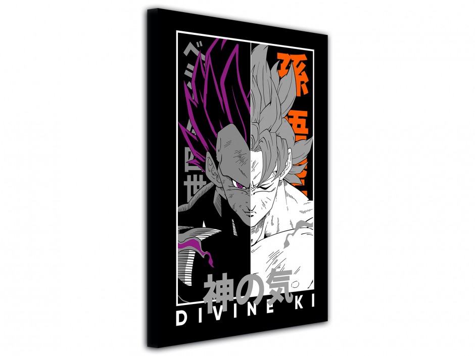 Tableau toile imprimée Duo Saiyan Divin