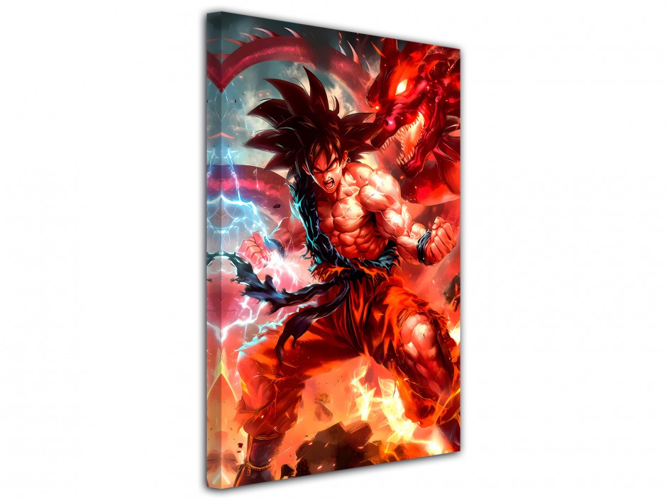 Tableau toile imprimée Goku Dragon Fury