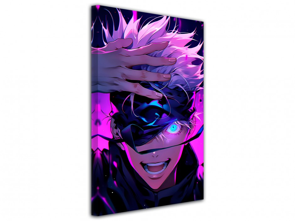 Tableau toile imprimée Gojo Regard Bleu