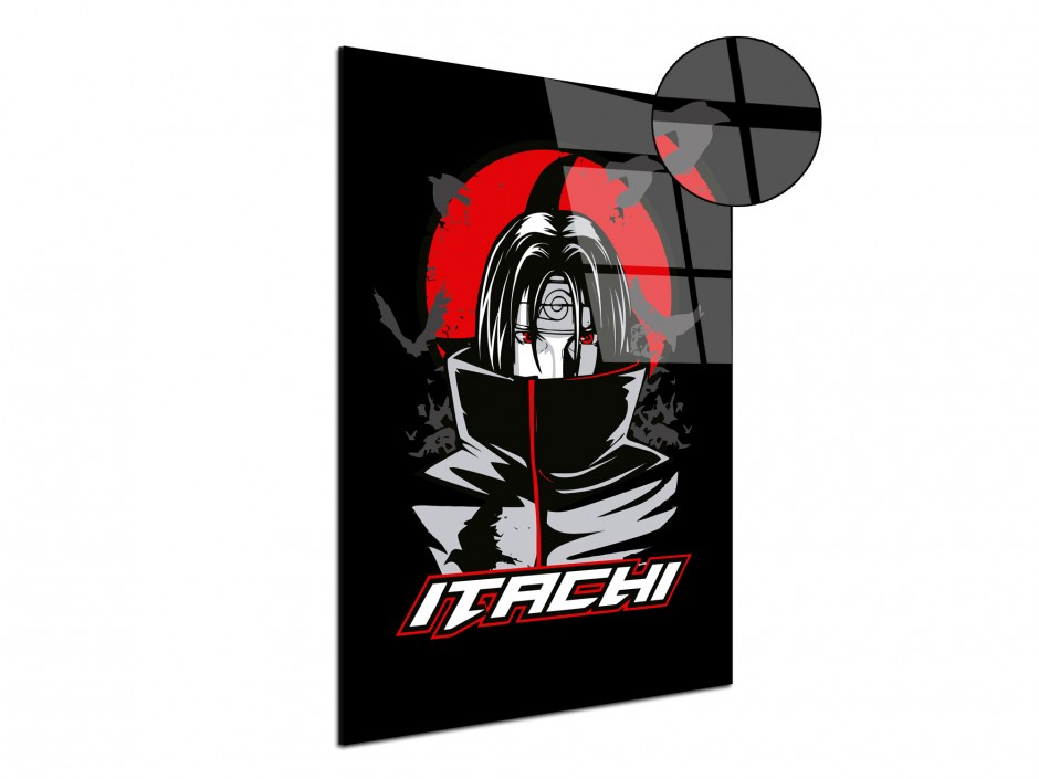 Tableau Plexiglas Itachi Ninja Rouge
