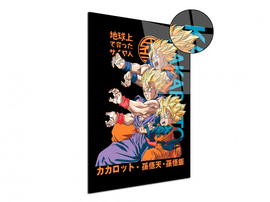 Tableau Plexiglas Évolution Saiyan Kakarot
