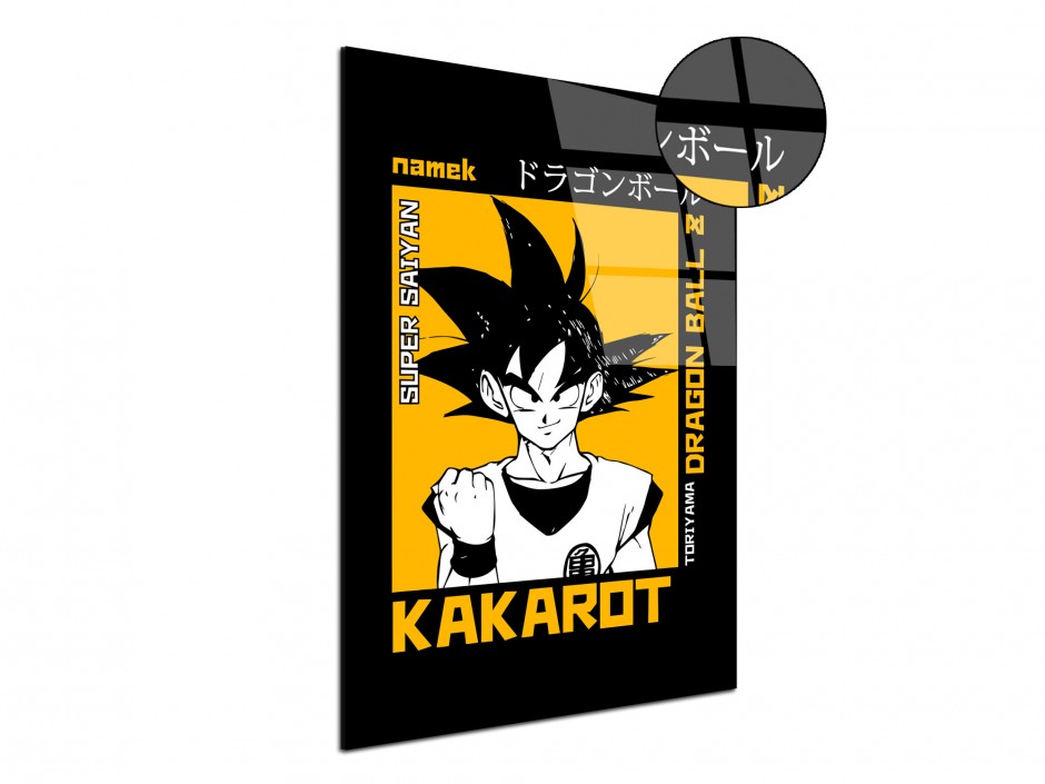 Tableau Plexiglas Goku Super Saiyan Jaune