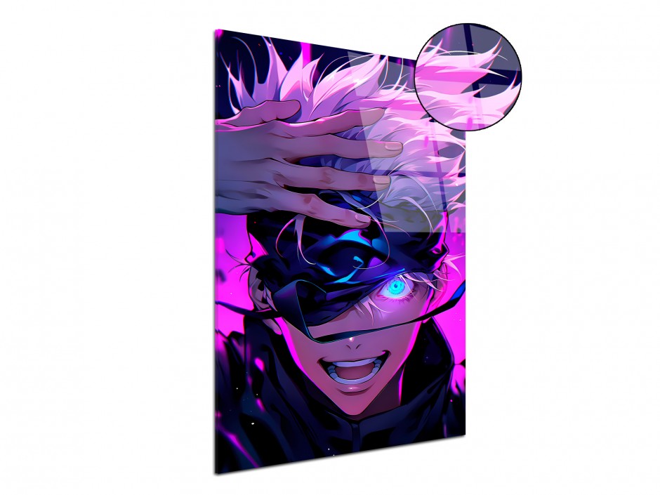 Tableau Plexiglas Gojo Regard Bleu