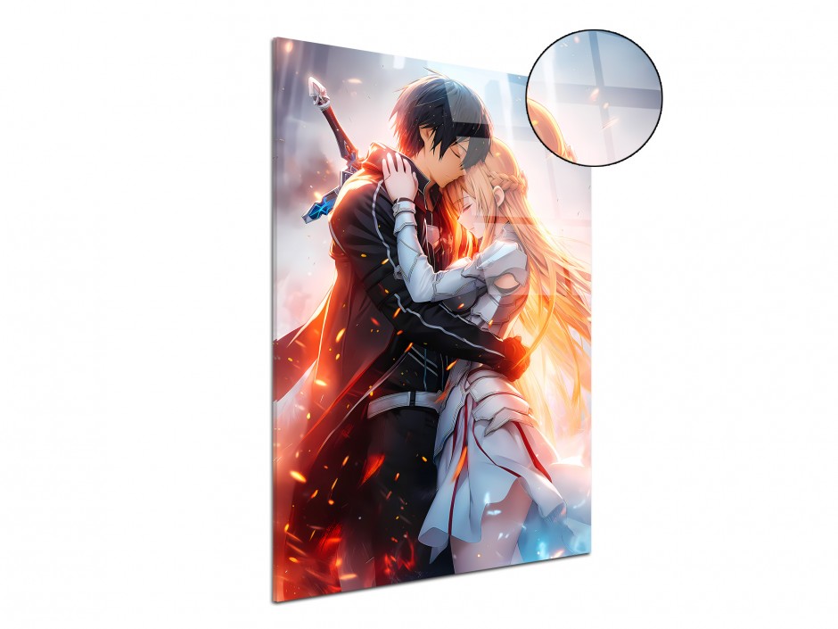 Tableau Plexiglas Couple SAO Kirito Asuna