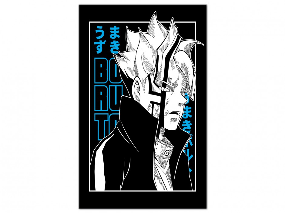 Tableau Aluminium Boruto Regard Sombre