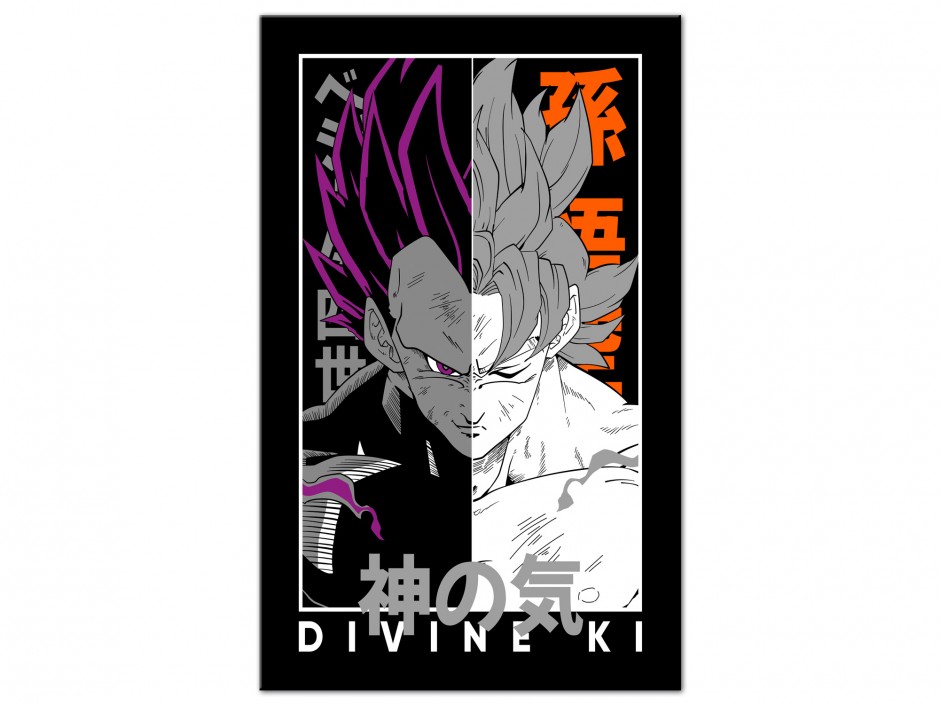 Tableau Aluminium Duo Saiyan Divin