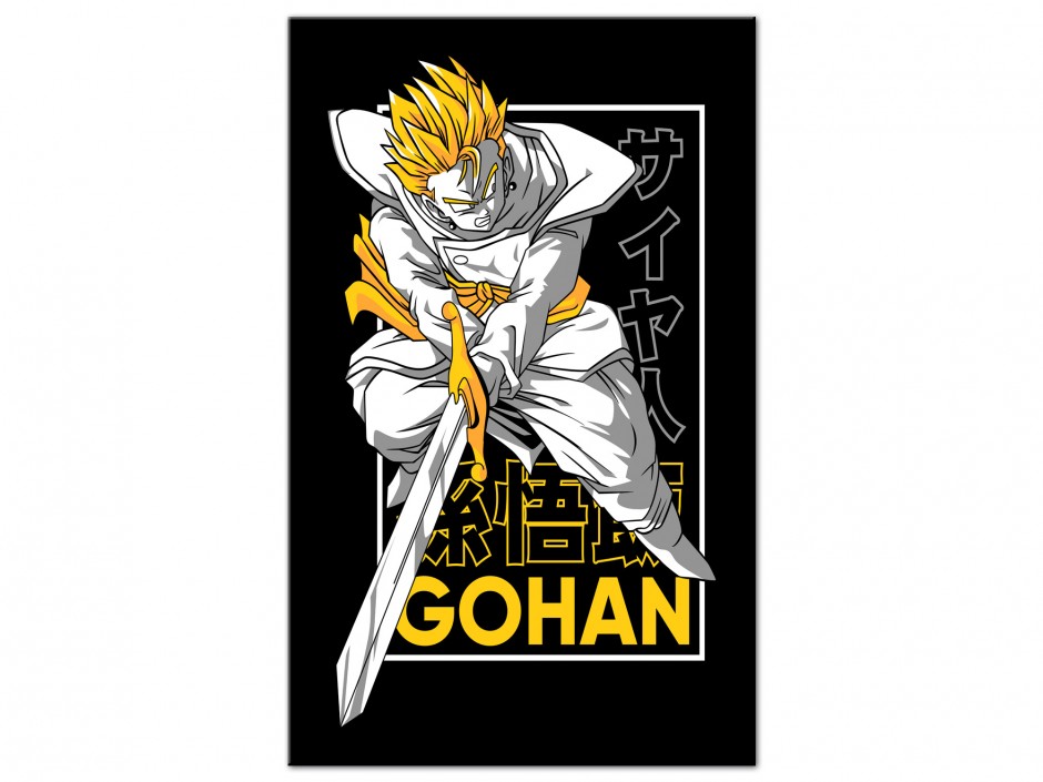 Tableau Aluminium Gohan Guerrier à l’Épée