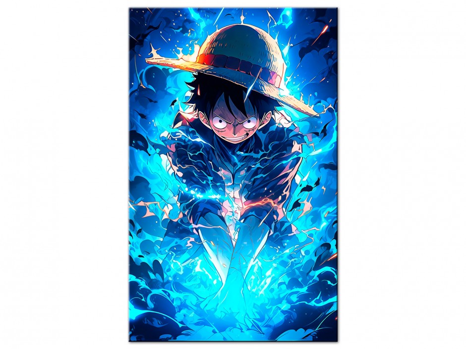 Tableau Aluminium Luffy Blue Energy