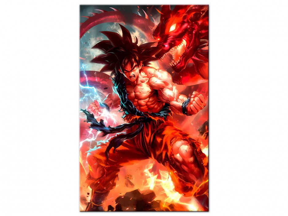 Tableau Aluminium Goku Dragon Fury