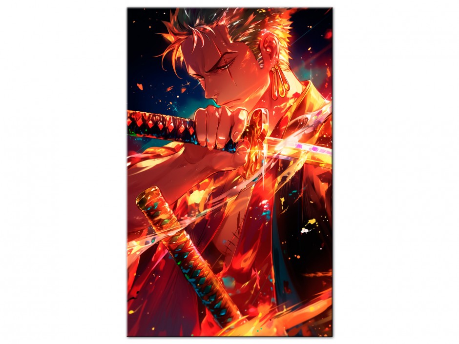 Tableau Aluminium Zoro Lame de Feu