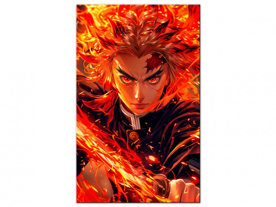 Tableau Aluminium Rengoku Flamme