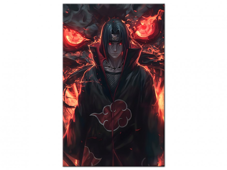 Tableau Aluminium Itachi Susanoo Rouge