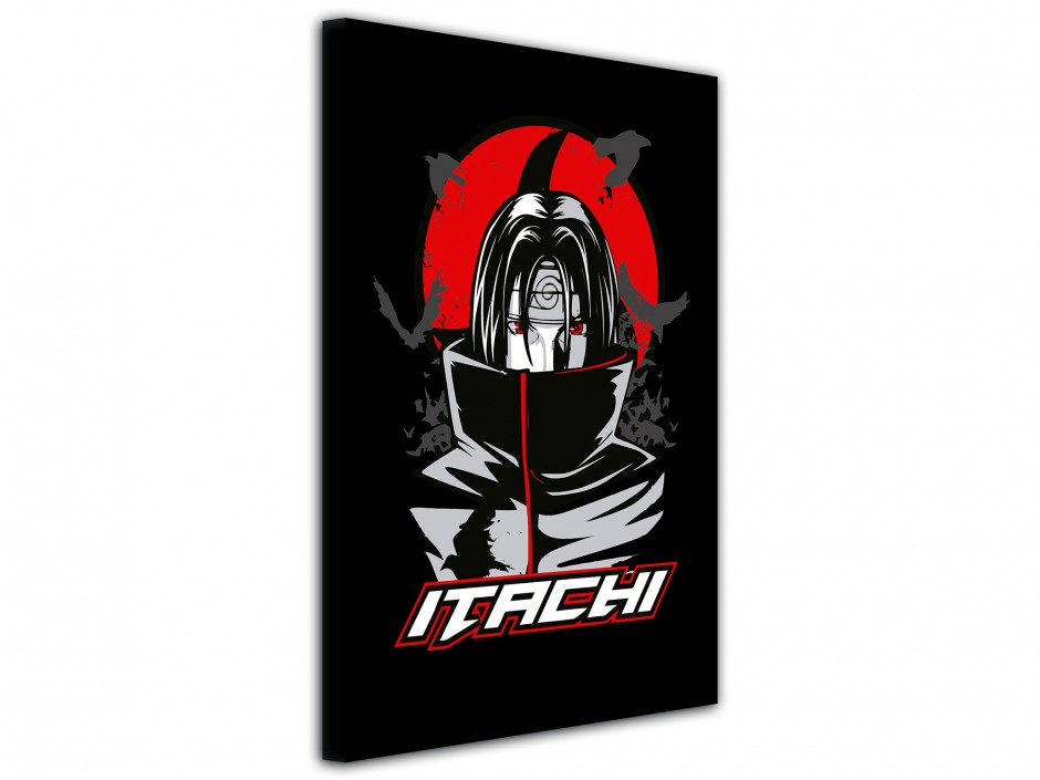 Tableau toile imprimée Itachi Ninja Rouge
