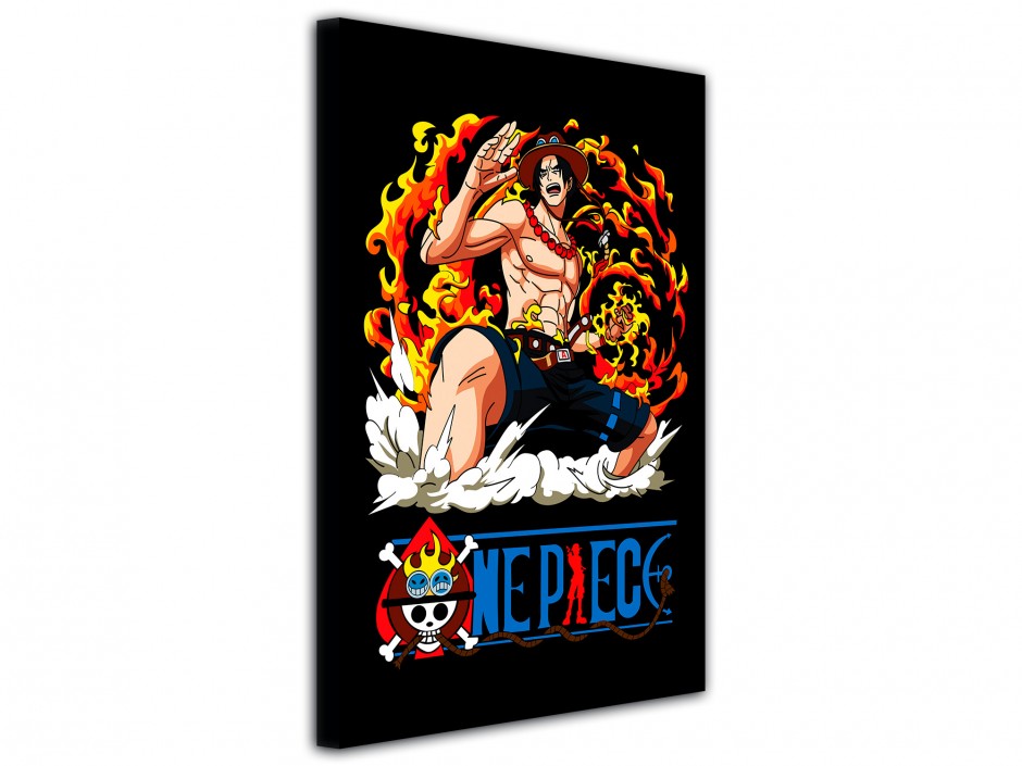 Tableau toile imprimée Ace Flames One Piece
