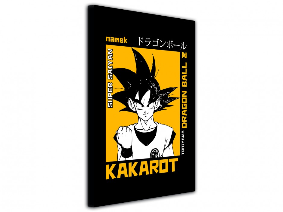 Tableau toile imprimée Goku Super Saiyan Jaune
