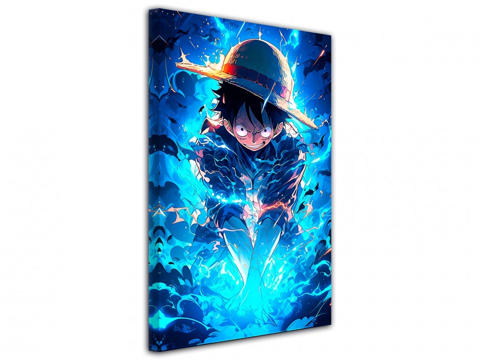 Tableau toile imprimée Luffy Blue Energy