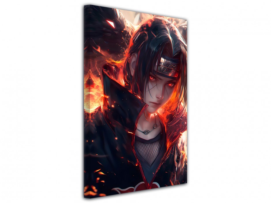 Tableau toile imprimée Itachi Flamme Akatsuki