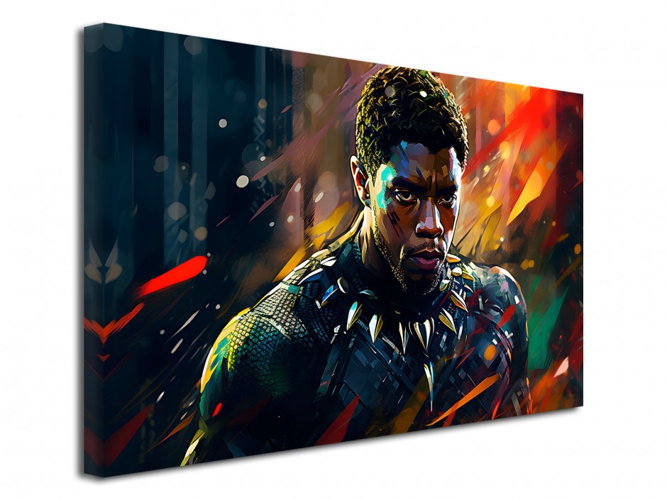 Tableau toile imprimée Black Panther Roi du Wakanda