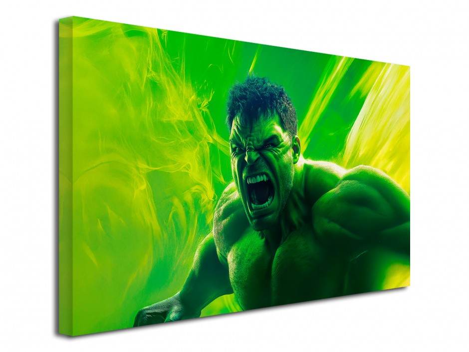 Tableau toile imprimée Hulk Colère Verte