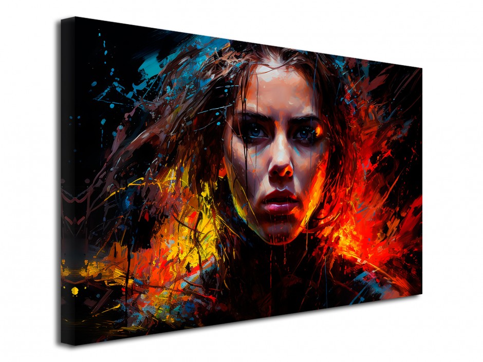 Tableau toile imprimée Guerrière de l’Ombre et du Feu