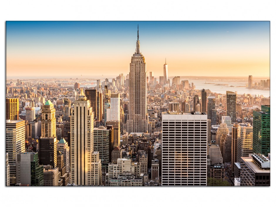 Tableau Aluminium deco sunrise to New York
