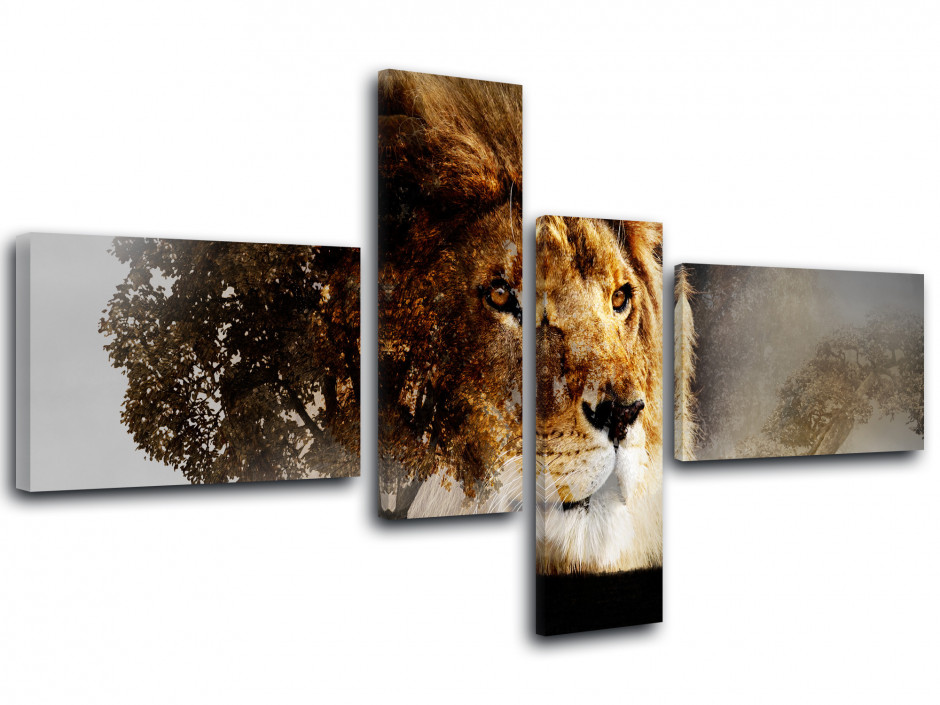 Tableau toile animaux photo LION