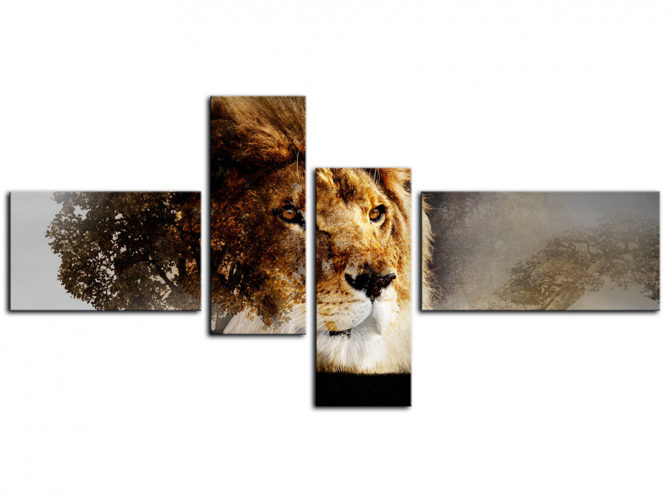 Tableau toile animaux photo LION