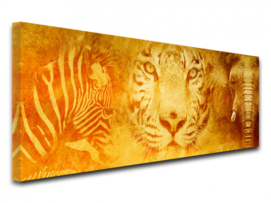 Tableau toile deco animaux PANORAMA SAVANE