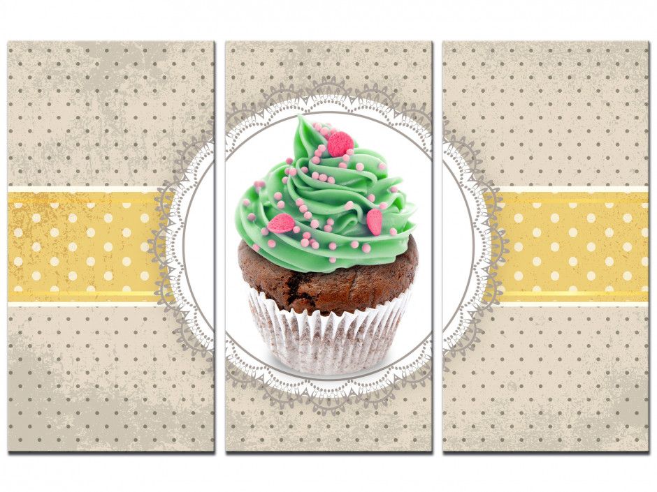 Tableau triptyque Cupcake
