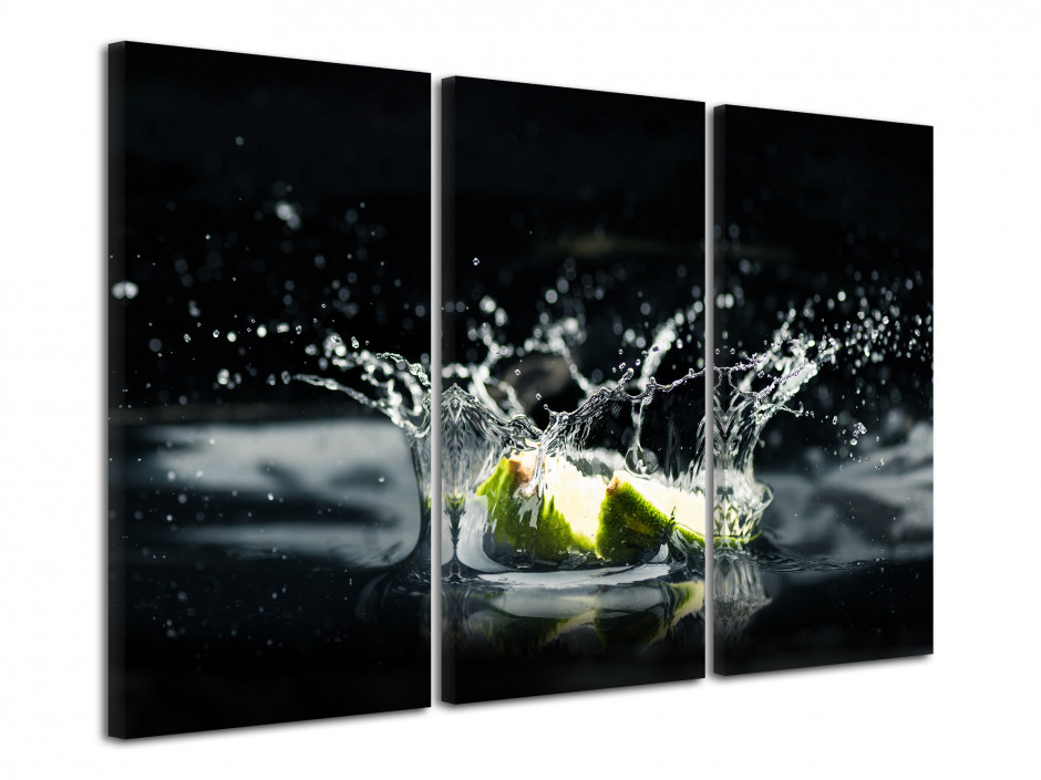 Tableau triptyque Citron Vert