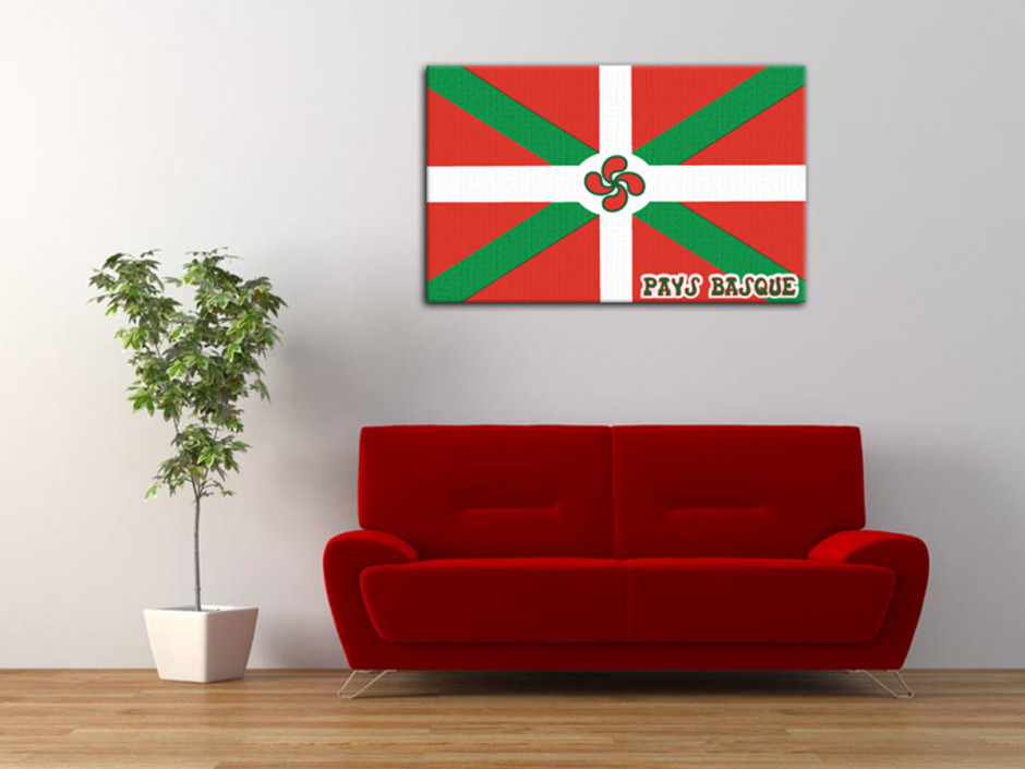 Tableau illustration graphique drapeau Basque