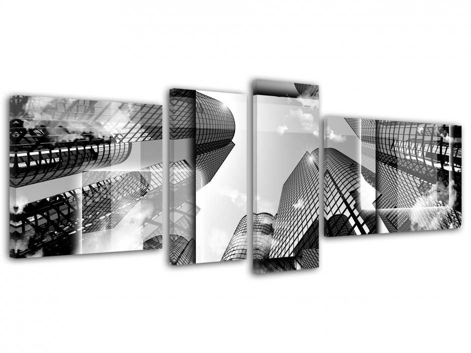 Tableau toile design noir et blanc BUILDING