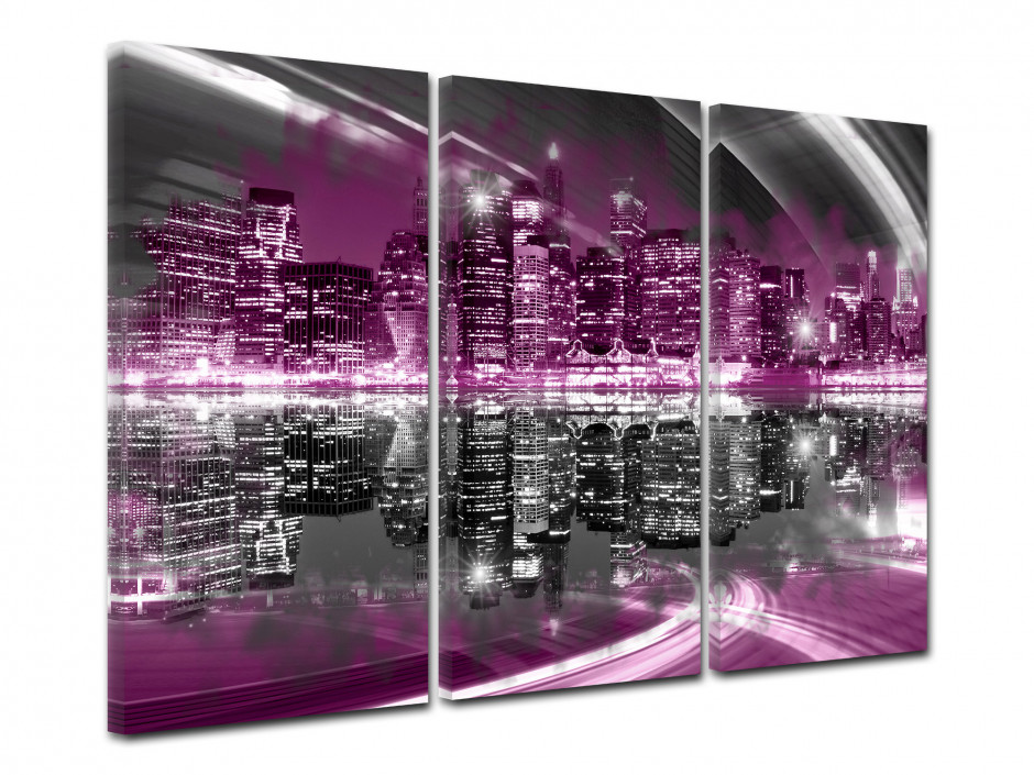 Tableau toile triptyque photo SKYLINE NYC