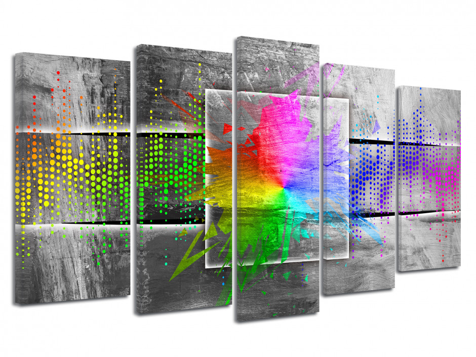 Tableau sur toile ultra coloré moderne - Décoration murale Declina