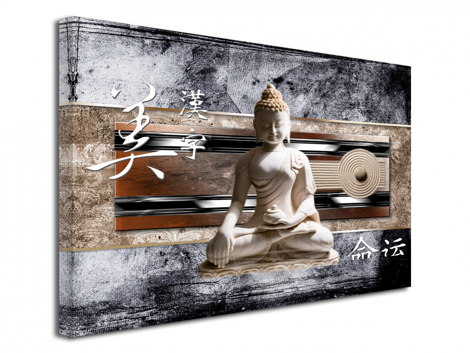 Tableau toile zen STATUE DE BOUDDHA ASIATIQUE