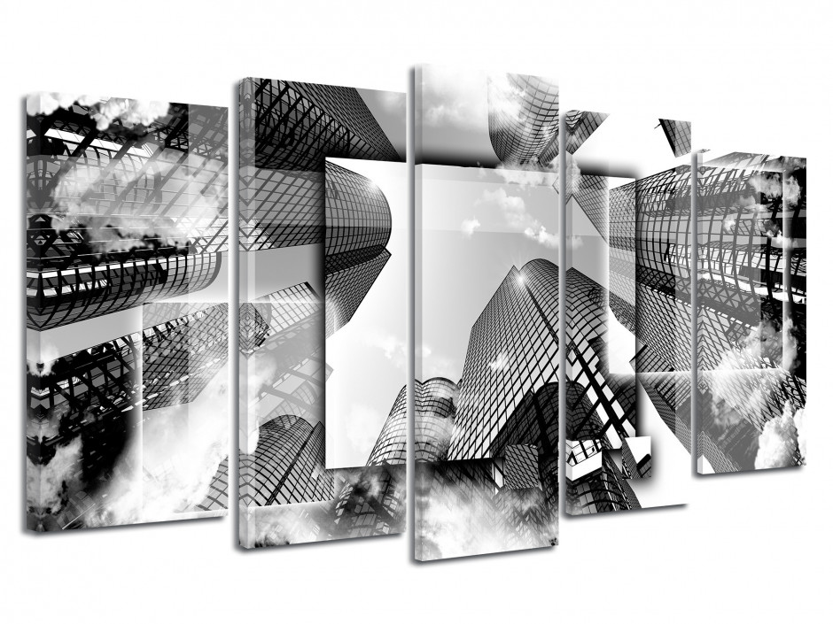 Tableau design Bulding Noir et Blanc