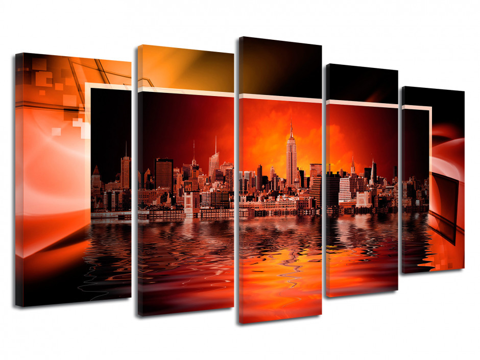 Tableau moderne design New York Panorama