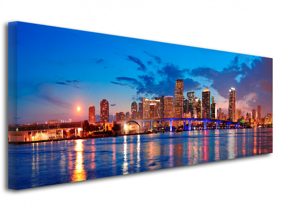 Tableau decoratif panoramique sur Miami