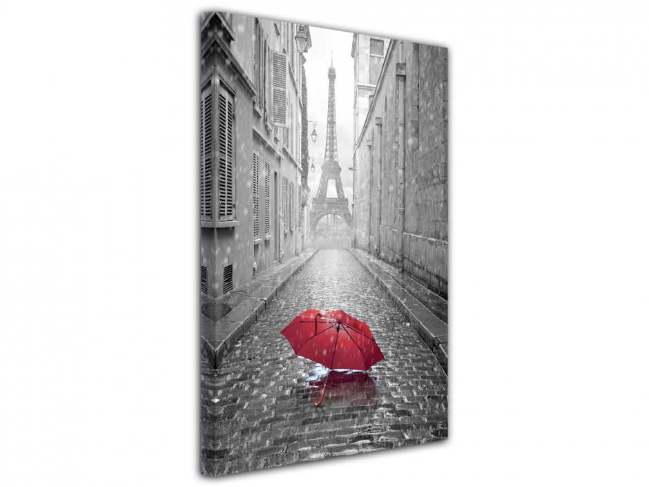 Tableau toile decorative Tour Eiffel et Parapluie